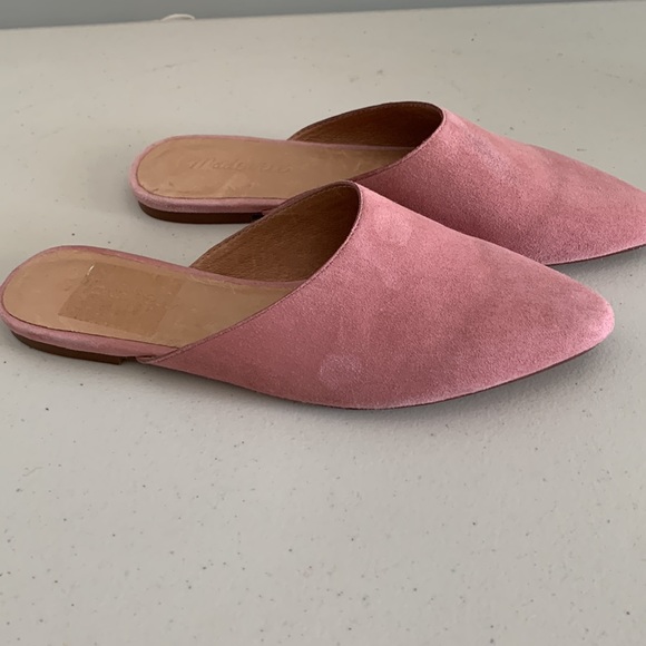 Madewell Remi Slip On Suede Mule Pink Size 6.5 - Picture 4 of 9